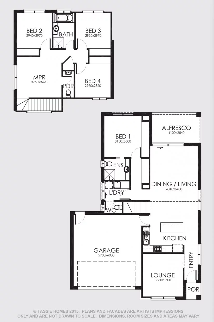 Double Story Series Two 209 Floorplan