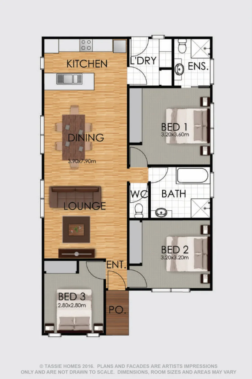Modern Living Series ONE 104 Floorplan